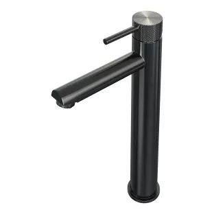 Brauer Edition raised basin mixer - surface mounted - Carving - brushed gunmetal PVD