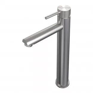 Brauer Edition raised basin mixer - surface mounted - Carving - brushed stainless steel PVD