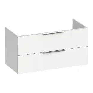 Brauer Elevate washbasin cabinet excl. handles - 100x46x50 cm - 2 drawers without handles - 1 siphon recess - MDF lacquered - Matt White