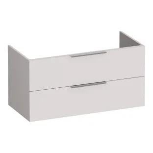 Brauer Elevate washbasin cabinet excl. handles - 100x46x50 cm - 2 drawers without handles - 1 siphon recess - MDF lacquered - Matt Sand