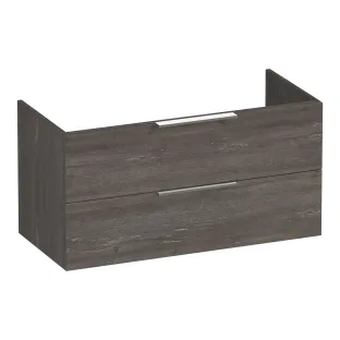 Brauer Elevate washbasin cabinet excl. handles - 100x46x50 cm - 2 drawers without handles - 1 siphon recess - MFC - Driftwood