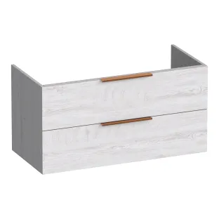 Brauer Elevate washbasin cabinet excl. handles - 100x46x50 cm - 2 drawers without handles - 1 siphon recess - MFC - Forest Seashell