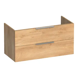 Brauer Elevate washbasin cabinet excl. handles - 100x46x50 cm - 2 drawers without handles - 1 siphon recess - MFC - Forest Tan