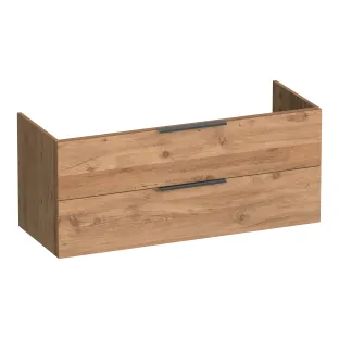 Brauer Elevate washbasin cabinet excl. handles - 120x46x50 cm - 2 drawers without handles - 2 siphon cut-outs - MFC - Chateau