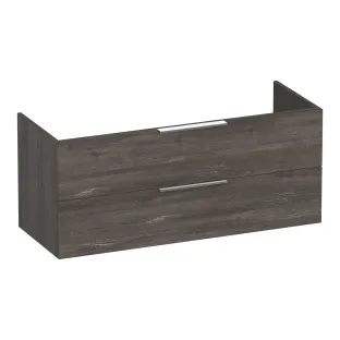 Brauer Elevate washbasin cabinet excl. handles - 120x46x50 cm - 2 drawers without handles - 2 siphon cut-outs - MFC - Driftwood