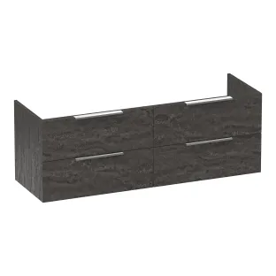 Brauer Elevate washbasin cabinet excl. handles - 140x46x50 cm - 4 drawers without handles - 2 siphon cut-outs - MFC - Damascus