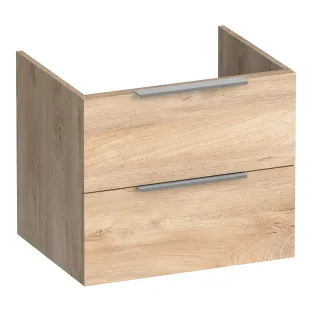 Brauer Elevate washbasin cabinet excl. handles - 60x46x50 cm - 2 drawers without handles - 1 siphon recess - MFC - Forest Wheat