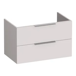 Brauer Elevate washbasin cabinet excl. handles - 80x46x50 cm - 2 drawers without handles - 1 siphon recess - MDF lacquered - Matt Sand