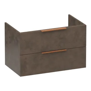 Brauer Elevate washbasin cabinet excl. handles - 80x46x50 cm - 2 drawers handleless - 1 siphon recess - MFC - Erosion