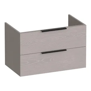 Brauer Elevate washbasin cabinet excl. handles - 80x46x50 cm - 2 drawers without handles - 1 siphon recess - MFC - Timber Greige