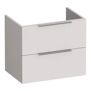 Brauer Elevate washbasin cabinet shallow excl. handles - 60x39x50 cm - 2 drawers handleless - 1 siphon recess - MDF lacquered - Matt Sand