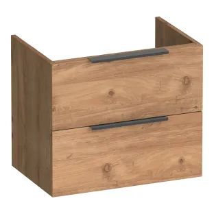 Brauer Elevate washbasin cabinet shallow excl. handles - 60x39x50 cm - 2 drawers without handles - 1 siphon recess - MFC - Chateau