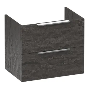 Brauer Elevate washbasin cabinet shallow excl. handles - 60x39x50 cm - 2 drawers without handles - 1 siphon recess - MFC - Damascus
