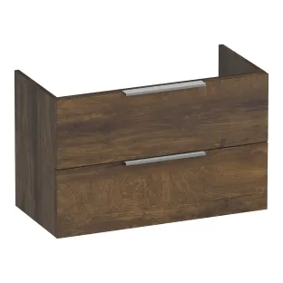 Brauer Elevate washbasin cabinet shallow excl. handles - 80x39x50 cm - 2 drawers handleless - 1 siphon recess - MFC - Grove