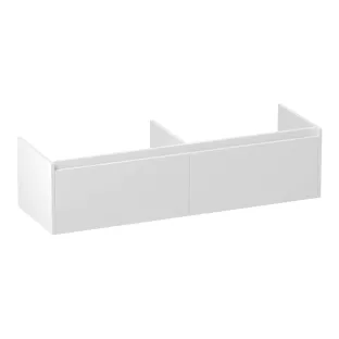 Brauer Embrace wastafelonderkast - 140x46x35 cm - 2 laden greeploos - 2 sifonuitsparingen - MDF gelakt - Mat Wit