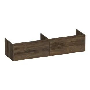 Brauer Embrace washbasin cabinet - 160x46x35 cm - 2 drawers without handles - 2 siphon cut-outs - MFC - Grove