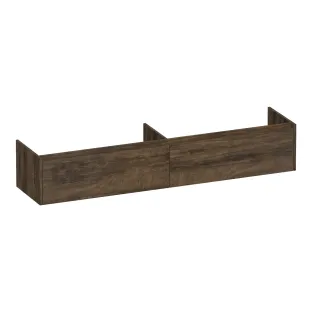 Brauer Embrace washbasin cabinet - 200x46x35 cm - 2 drawers without handles - 2 siphon cut-outs - MFC - Grove