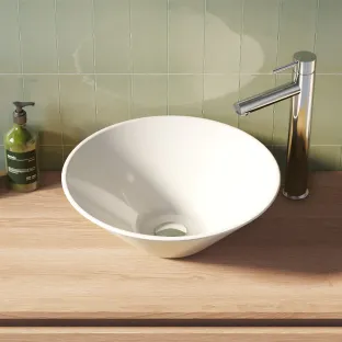 Brauer Fjord wash basin - ceramic - round - 42x15 cm - gloss white