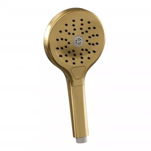 Brauer Gold Edition 3-standen handdouche rond - geborsteld goud PVD