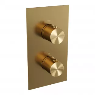 Brauer Gold Edition 3-way built-in thermostat - with built-in part - brushed gold PVD