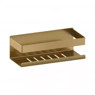 Brauer Gold Edition shower rack 23 cm - brushed gold PVD