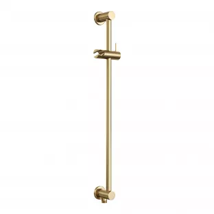 Brauer Gold Edition slide bar with integrated water outlet - 70 cm - brushed gold PVD