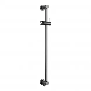 Brauer Gunmetal Edition slide bar with integrated water outlet - 70 cm - brushed gunmetal PVD