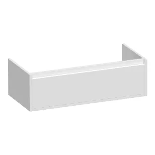 Brauer Hope wastafelonderkast - 100x46x30 cm - 1 lade greeploos - 1 sifonuitsparing - MDF gelakt - Glans wit