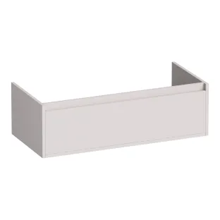 Brauer Hope washbasin cabinet - 100x46x30 cm - 1 drawer handleless - 1 siphon recess - MDF lacquered - Matt Sand