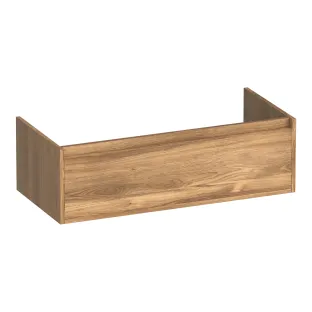 Brauer Hope washbasin cabinet - 100x46x30 cm - 1 drawer handleless - 1 siphon recess - MFC - Honey