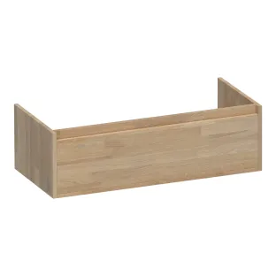 Brauer Hope washbasin cabinet - 100x46x30 cm - 1 drawer handleless - 1 siphon recess - Finger joint oak gray