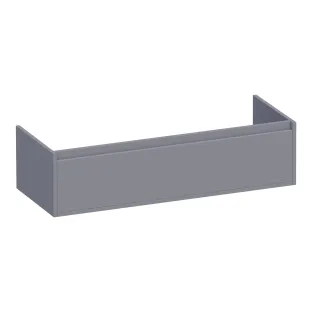 Brauer Hope washbasin cabinet - 120x46x30 cm - 1 drawer handleless - 1 siphon recess - MDF lacquered - Matt Grey
