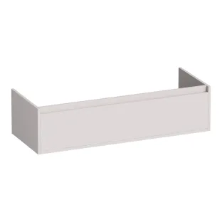 Brauer Hope washbasin cabinet - 120x46x30 cm - 1 drawer handleless - 1 siphon recess - MDF lacquered - Matt Sand