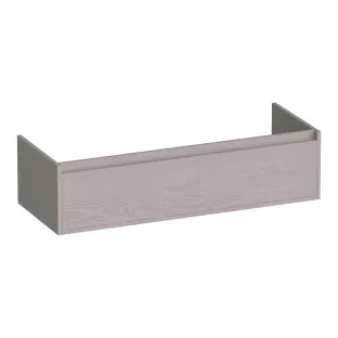 Brauer Hope washbasin cabinet - 120x46x30 cm - 1 drawer handleless - 1 siphon recess - MFC - Timber Greige