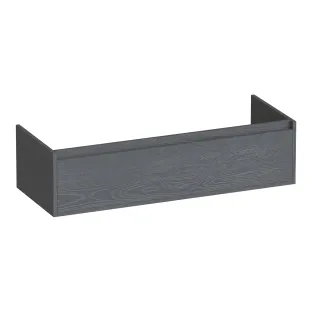 Brauer Hope washbasin cabinet - 120x46x30 cm - 1 drawer handleless - 1 siphon recess - MFC - Timber Grey