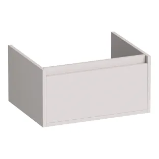 Brauer Hope washbasin cabinet - 60x46x30 cm - 1 drawer handleless - 1 siphon recess - MDF lacquered - Matt Sand