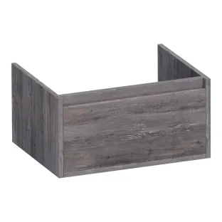 Brauer Hope washbasin cabinet - 60x46x30 cm - 1 drawer handleless - 1 siphon recess - MFC - Driftwood
