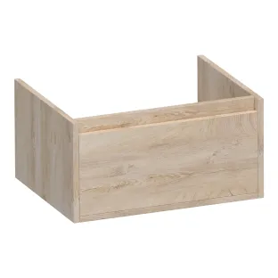Brauer Hope washbasin cabinet - 60x46x30 cm - 1 drawer handleless - 1 siphon recess - MFC - Forest Wheat