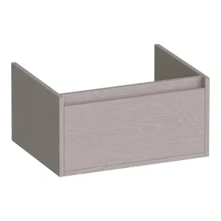 Brauer Hope washbasin cabinet - 60x46x30 cm - 1 drawer handleless - 1 siphon recess - MFC - Timber Greige