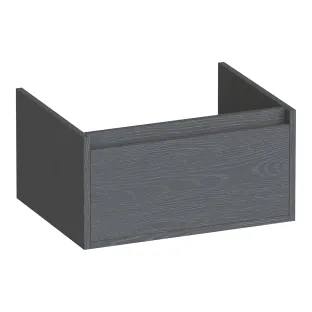 Brauer Hope washbasin cabinet - 60x46x30 cm - 1 drawer handleless - 1 siphon recess - MFC - Timber Grey