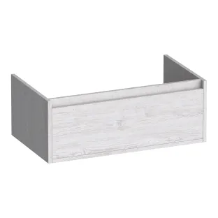 Brauer Hope washbasin cabinet - 80x46x30 cm - 1 drawer handleless - 1 siphon recess - MFC - Forest Seashell