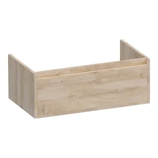 Brauer Hope washbasin cabinet - 80x46x30 cm - 1 drawer handleless - 1 siphon recess - MFC - Forest Wheat