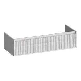 Brauer Hope Wavy washbasin cabinet - 120x46x30 cm - 1 drawer handleless - 1 siphon recess - MFC - Forest Seashell