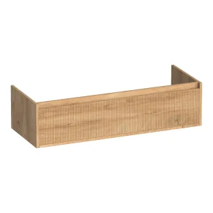 Brauer Hope Wavy washbasin cabinet - 120x46x30 cm - 2 drawers handleless - 2 siphon cut-outs - MFC - Forest Tan