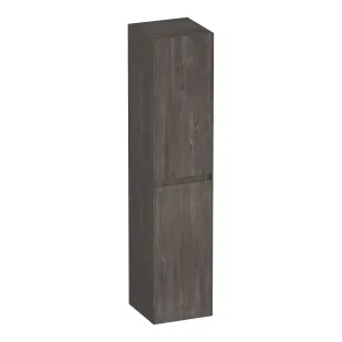 Brauer Inspire hoge kast - 160x35x35 cm - 2 deuren links- of rechtsdraaiend - greeploos - MFC - Driftwood
