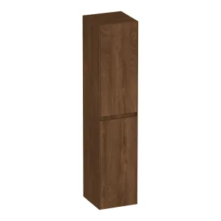 Brauer Inspire hoge kast - 160x35x35 cm - 2 deuren links- of rechtsdraaiend - greeploos - MFC - Forest Cacao