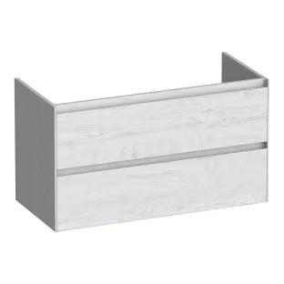 Brauer Inspire washbasin cabinet - 100x46x55 cm - 2 drawers handleless - 1 siphon recess - MFC - Forest Seashell