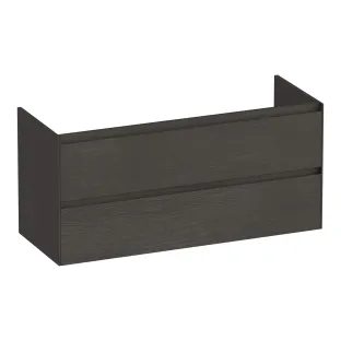 Brauer Inspire washbasin cabinet - 120x46x55 cm - 2 drawers handleless - 1 siphon recess - MFC - Timber Anthracite