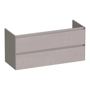 Brauer Inspire washbasin cabinet - 120x46x55 cm - 2 drawers handleless - 1 siphon cut-out - MFC - Timber Greige