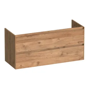 Brauer Inspire washbasin cabinet - 120x46x55 cm - 2 drawers handleless - 2 siphon cut-outs - MFC - Chateau